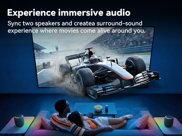 BassBloom ROOM 3 Portable Bluetooth Speaker – IPX6 Waterproof, TWS Pairing, 12W Powerful Stereo Sound with RGB Lights, Bluetooth 5.4, All-Day Playtime, For Use on Any Surface at Home