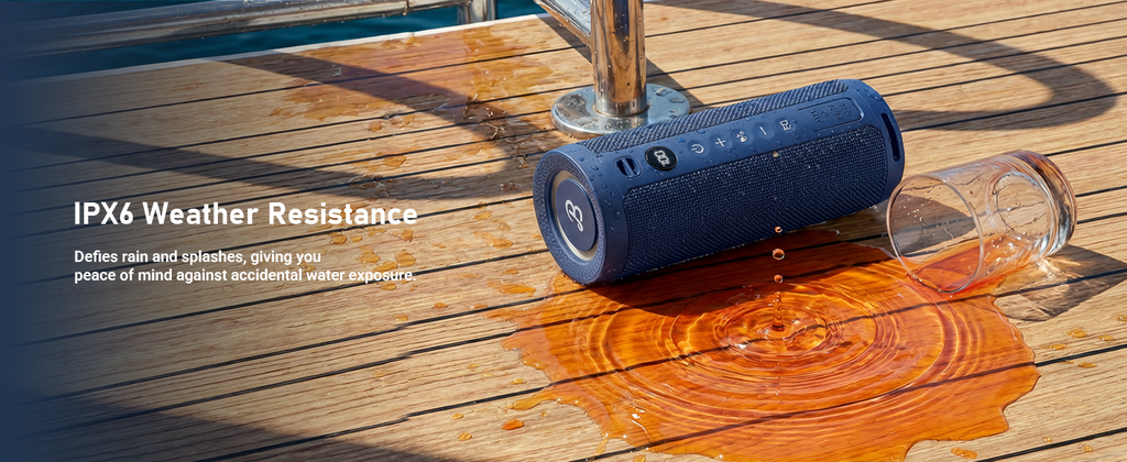 BassBloom Roar 3 Portable Bluetooth Speaker,20W Powerful Sound with JIKE Bass,IPX6 Waterproof,24H Playtime,Bluetooth 5.4,RGB Lights,Wireless TWS Pairing,Outdoor for Camping and Beach