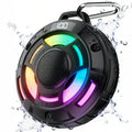 BassBloom Room 1 Portable Bluetooth Speaker,IPX7 Waterproof Shower Speaker with 12W Powerful Sound, 15H Playtime, LED Power Display, RGB Lights, for Pool, Beach, Camping