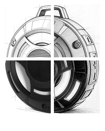 BassBloom Room 1 Portable Bluetooth Speaker,IPX7 Waterproof Shower Speaker with 12W Powerful Sound, 15H Playtime, LED Power Display, RGB Lights, for Pool, Beach, Camping